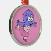 イラストレーションのトリケラトップバレエダンサー。 メタルオーナメント (右)