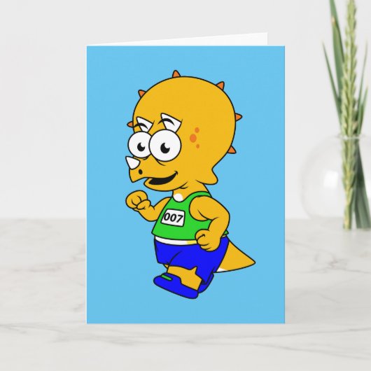 イラストレーションのトリケラトップランナー。 カード (正面)