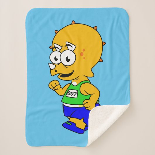 イラストレーションのトリケラトップランナー。 シェルパブランケット (正面)