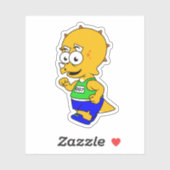 イラストレーションのトリケラトップランナー。 シール (シート)