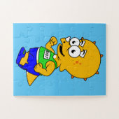 イラストレーションのトリケラトップランナー。 ジグソーパズル (横)