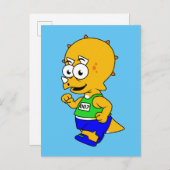 イラストレーションのトリケラトップランナー。 ポストカード (正面/裏面)