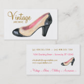イラストレーションのハイヒールポンプ名刺 名刺 (正面/裏面)