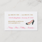 イラストレーションのハイヒールポンプ名刺 名刺 (裏面)