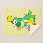 イラストレーションのパラショロフォス恐竜料理 シェルパブランケット (正面(横))