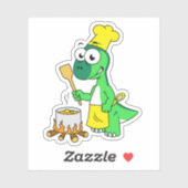 イラストレーションのパラショロフォス恐竜料理 シール (シート)