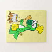 イラストレーションのパラショロフォス恐竜料理 ジグソーパズル (横)