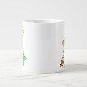 イラストレーションのパラショロフォス恐竜料理 ジャンボコーヒーマグカップ (正面)