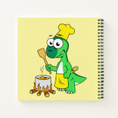 イラストレーションのパラショロフォス恐竜料理 ノートブック (裏面)