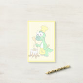 イラストレーションのパラショロフォス恐竜料理 ポストイット (デスク上)