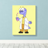 イラストレーションのブロントサウルス化学者。 キャンバスプリント (インサイチュ (ウッドフロア))