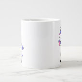 イラストレーションのブロントサウルス化学者。 ジャンボコーヒーマグカップ (正面)