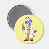 イラストレーションのブロントサウルス化学者。 マグネット (正面/裏面)