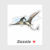 イラストレーションのプテラノドン恐竜。 シール (シート)