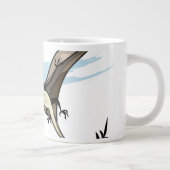 イラストレーションのプテラノドン恐竜。 ジャンボコーヒーマグカップ (右)