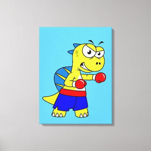 イラストレーションのボクシング。 キャンバスプリント (正面)