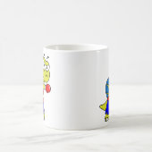 イラストレーションのボクシング。 コーヒーマグカップ (中央)