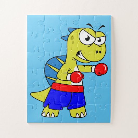 イラストレーションのボクシング。 ジグソーパズル (縦)