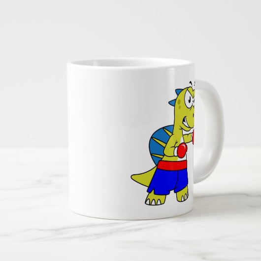イラストレーションのボクシング。 ジャンボコーヒーマグカップ (正面右)