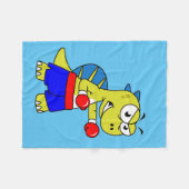 イラストレーションのボクシング。 フリースブランケット (正面(横))