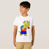 イラストレーションのボクシング。 Tシャツ (正面フル)
