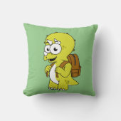 イラストレーションのリュックサックとトリケラトプス。 クッション (正面)