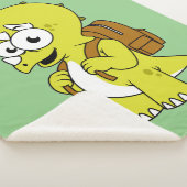 イラストレーションのリュックサックとトリケラトプス。 シェルパブランケット (3/4)