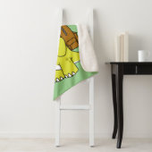 イラストレーションのリュックサックとトリケラトプス。 シェルパブランケット (インサイチュ)