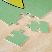 イラストレーションのリュックサックとトリケラトプス。 ジグソーパズル (側面)