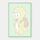 イラストレーションのリュックサックとトリケラトプス。 ポストイット (正面)