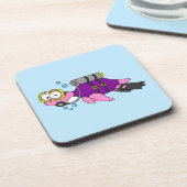 イラストレーションのローチネスのモンスタースキューバダイバー。 コースター (左側)