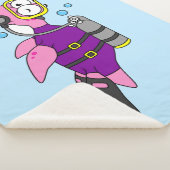 イラストレーションのローチネスのモンスタースキューバダイバー。 シェルパブランケット (3/4)