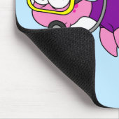 イラストレーションのローチネスのモンスタースキューバダイバー。 マウスパッド (コーナー)