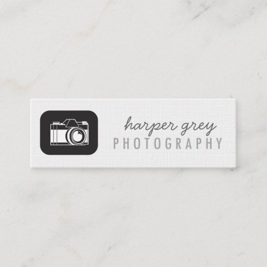 イラストレーションの写真撮影の名刺 スキニー名刺 (正面)