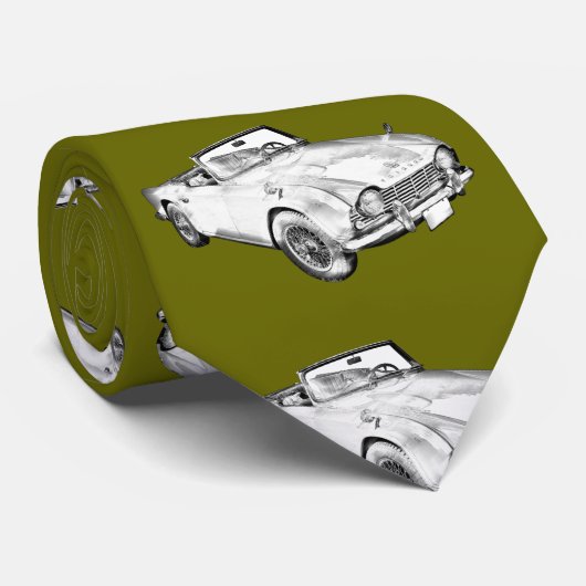 イラストレーションの勝利Tr4スポーツカー ネクタイ (ロール)