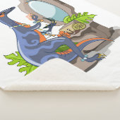 イラストレーションの化粧をしたイグアノドン。 シェルパブランケット (3/4)