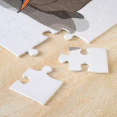 イラストレーションの化粧をしたイグアノドン。 ジグソーパズル (側面)