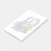 イラストレーションの化粧をしたイグアノドン。 ポストイット (アングル)