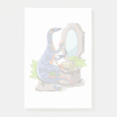 イラストレーションの化粧をしたイグアノドン。 ポストイット (正面)