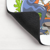 イラストレーションの化粧をしたイグアノドン。 マウスパッド (コーナー)