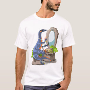 イラストレーションの化粧をしたイグアノドン。 Tシャツ