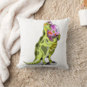 イラストレーションの卵を持つランベオサウルス。 クッション (ブランケット)