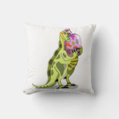 イラストレーションの卵を持つランベオサウルス。 クッション (正面)