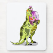 イラストレーションの卵を持つランベオサウルス。 マウスパッド (正面)