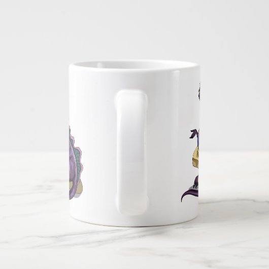 イラストレーションの宝石商。 ジャンボコーヒーマグカップ (裏面)