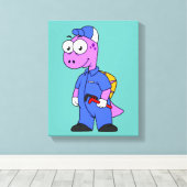 イラストレーションの尖頭配管工。 キャンバスプリント (インサイチュ (ウッドフロア))