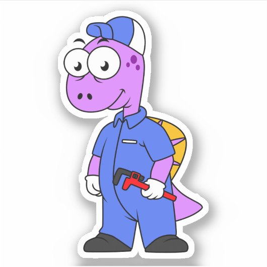 イラストレーションの尖頭配管工。 シール (正面)