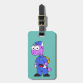 イラストレーションの尖頭配管工。 ラゲッジタグ (正面縦)