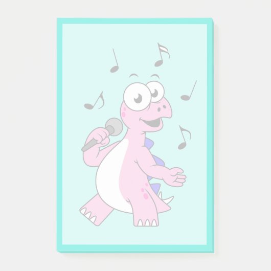 イラストレーションの歌のStegosaurus。 ポストイット (正面)