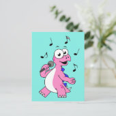 イラストレーションの歌のStegosaurus。 ポストカード (スタンド正面)